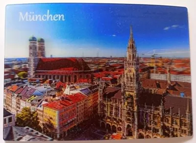 Produktbild von 3 D Ansichtskarte München, Frauenkirche, Rathaus, Marienplatz, Postkarte Wackelkarte Hologrammkarte, Bayern