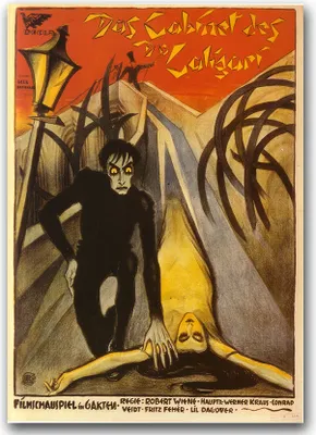 Produktbild von Poster - Canvas - Leinwand - 59,4 cm x 84,1 cm - Fotoposter - Leinwandkunst - Das Kabinett des Dr. Caligari