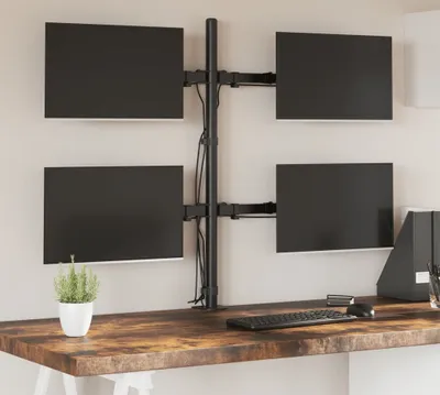 Produktbild von vidaXL Držák monitoru černá ocel VESA 75/100 mm