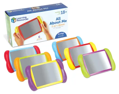 Productafbeelding van Leermiddelen: "All About Me" spiegels, 2-in-1, geschikt voor kinderen van 1,5 tot 6 jaar, meerkleurig