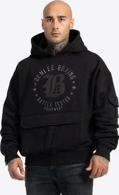 Produktbild von Herren Kapuzensweatshirt Oversize MITCHELL Black/Grey M BENLEE