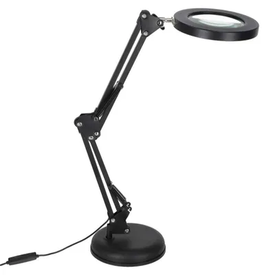 Obrázok produktu pre KIK KX2987 Multifunkčná kozmetická lampa s lupou 12 W, USB, čierna