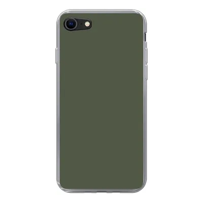 Produktbild von MuchoWow® Handyhülle Schutzhülle Hülle für iPhone SE 2022 Grün - Olive - Farbe - Grün - Fest - Olivgrün Silikon Softcase Handy Hülle - Schutzhülle