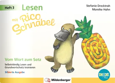 Obrázek produktu pro Lesen mit Rico Schnabel, Heft 3: Vom Wort zum Satz - silbierte Ausgabe, für BOOKii®