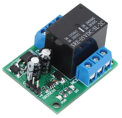 Immagine prodotto di Modulo relè DR25E01 DPDT, bipolare, scheda bistabile con blocco automatico (6–24 V CC)