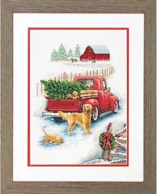 Produktbild von Dimensions Kreuzstich Set "Winterfahrt", Zählmuster, 25,4x35,5cm