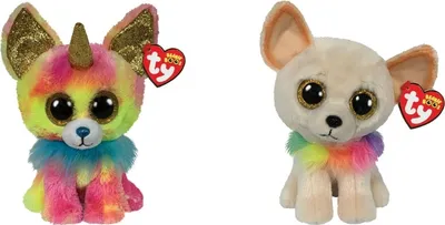 Produktbild von Ty - Stofftiere - Beanie Boo's - Yips Chihuahua & Chewey Chihuahau
