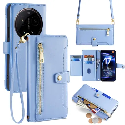 Produktbild von Handykette Kunstleder für Xiaomi 17 Ultra Hellblau