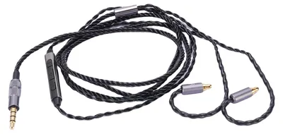 Produktbild von Kopfhörerkabel passend für IE100 IE400 IE500 mit Mikrofon, 3,5-mm-Stecker, 1,1 m lang, verbessert die Klangqualität, Ersatzkabel