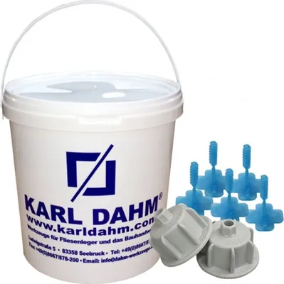 Produktbild von Karl Dahm 50 Zughauben grau + 250 Gewindelaschen 3 mm 12538