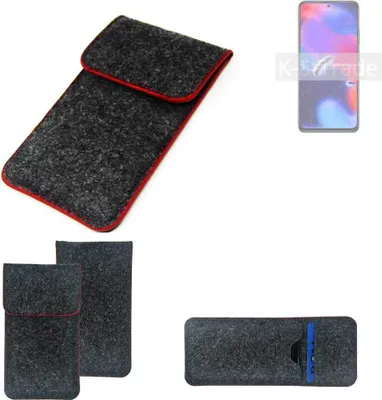 Produktbild von K-S-Trade Handy Schutz Hülle kompatibel mit Xiaomi Redmi Note 11 Pro+ India Schutzhülle Handyhülle Filztasche Pouch Tasche Case Sleeve Filzhülle