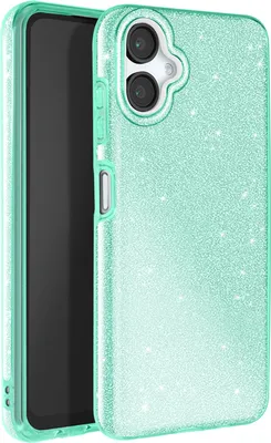 Productafbeelding van Avizar, glinsterende beschermhoes voor Samsung Galaxy A06, schokbestendig, groen