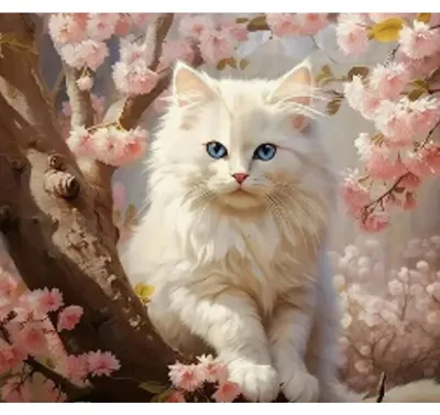 Image de Mosaïque diamant Norimpex - Chat blanc 2000907