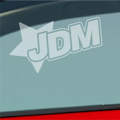 Produktbild von Auto Aufkleber JDM Stern Tuning Star 12x7 cm Milchglas Sticker Heckscheibenaufkleber