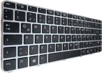 Produktbild von DEUTSCHE-Tastatur Schwarz , Silber Rahmen,Trackpoint für HP EliteBook 840 G3 T9X25ET