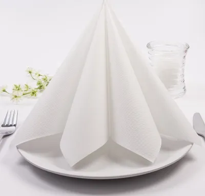 Produktbild von 50x Servietten weiss aus Linclass-Airlaid - 40x40cm