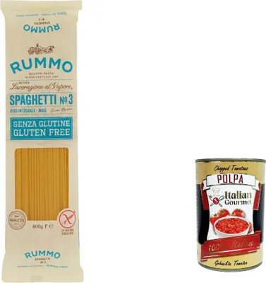 Produktbild von 20x Rummo Pasta Spaghetti n. 3 senza Glutine, gluten free, 100% italienische Pasta nudeln glutenfrei 400g + Italian Gourmet polpa 400g
