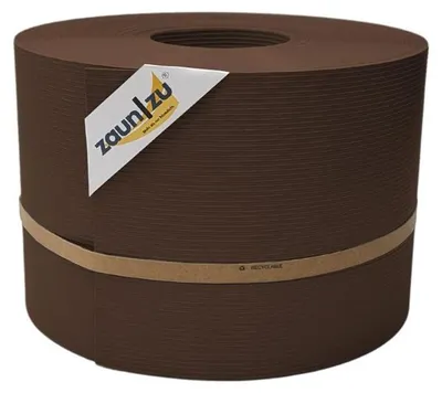 Produktbild von Sichtschutzstreifen zaun|zu RILLE 50m Rolle PP Zaunblende Doppelstabmattenzaun Braun 50m