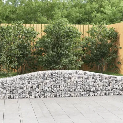 Produktbild von "2026 MODERNE"Gabionenkörbe - Moderne und langlebige - Gabionen mit Hochbogen - 10 Stk. 400x30x40/60cm Verzinktes Eisen Promotion255842 - Beete