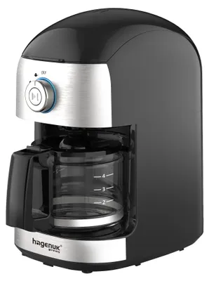 Produktbild von Hagenuk KM-500GH Kaffeemaschine mit Edelstahl Mahlwerk 500W und 0,5 Glaskanne