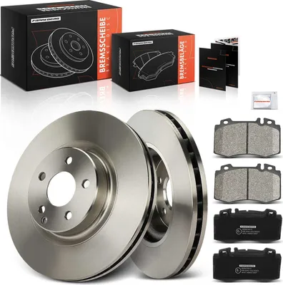 Image de Frankberg 2x disques de frein 4x plaquettes de frein avant pour Mercedes-Benz CLS C219 Classe E W211 S211