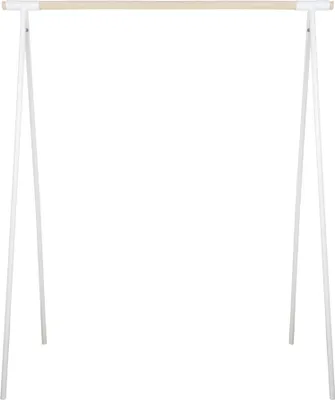 Immagine prodotto di Natural Goods Berlin appendiabiti GARD, appendiabiti, piantana, appendiabiti, appendiabiti, bianco, barra rotonda in rovere 130 cm, 2 pezzi