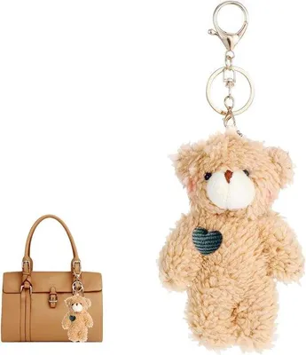 Immagine prodotto di Portachiavi di peluche verde a forma di orsacchiotto