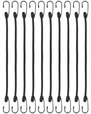 Productafbeelding van Spanningselastiek met haak, 40 cm, 10 stuks, zwart