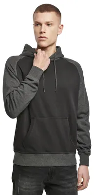 Produktbild von Build Your Brand - Kapuzenpullover für Herren Raglanärmel LT6252 (XL) (Schwarz/Holzkohle meliert)