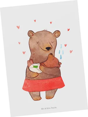 Produktbild von Mr. & Mrs. Panda Postkarte Bären Taufe - Weiß - Geschenk, Bär, bildkarte, Zur, Taufspruch, Grußkarte, Postkarten, Bärenmutter, Taufgeschenk, Ansichtskarte, Ansichtskarten