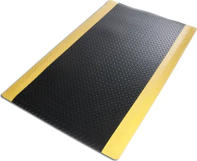 Zdjęcie produktu dla Mata przeciwzmęczeniowa HeavyDuty Diamond czarno-żółta 90 x 150 cm