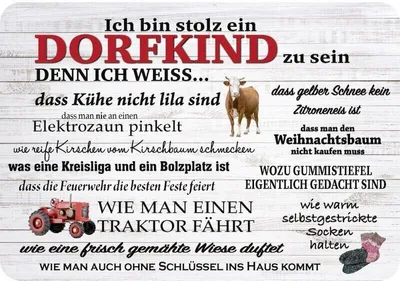 Produktbild von Kulthänger Blechschild Dorfkind KH 042