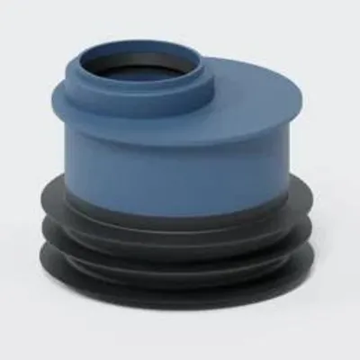 Produktbild von POLOPLAST Übergangsrohr innen/innen, DN110/50, POLO-KAL, PP-MD, Ø110/50mm, blau, 1 Stk.
