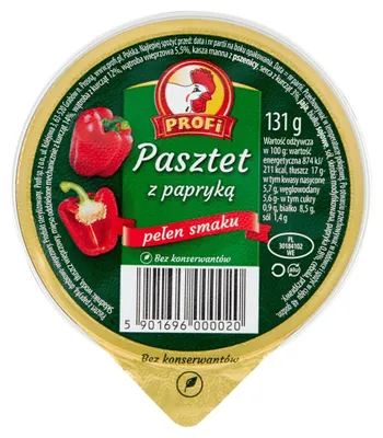 Zdjęcie produktu dla Pasztet z kurczaka z papryką PROFI 131 g