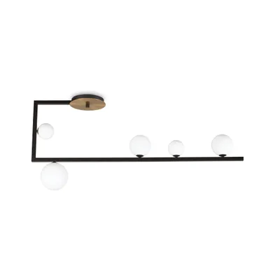 Zdjęcie produktu dla Ideal lux BIRDS PL5 lampa sufitowa z gniazdami G9 struktura czarny industrialny design
