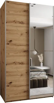 Produktbild von MEBLE KRYSPOL LUX 3 Schrank - 245,5x140x64cm - Artisan, Artisan, Silber