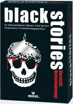 Produktbild von Black Stories Vorsicht Verschwörung 50 Rätsel