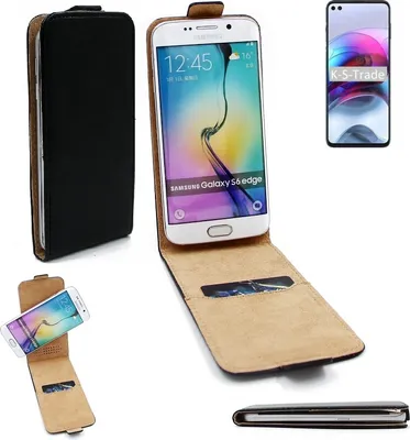 Produktbild von K-S-Trade® Schutz-Hülle Handy-Hülle kompatibel mit Motorola Edge S Flipstyle  360° Smartphone Tasche, schwarz, Case Flip cover