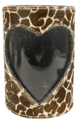 Imagen del producto de Vela decorativa "Mars & More" con motivos de vaca, corazón y jirafa, de 20 cm