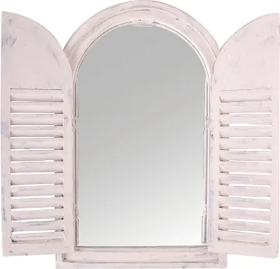 Image de Miroir mural design fenêtre avec volets, shabby chic
