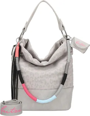 Produktbild von Fritzi aus Preußen Schultertasche Umhängetasche Olga Limited Leo Rainbow Sky Hobo Bag Leo Soft Stone grau