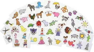Produktbild von EDUPLAY 130-071 Tattooset Kindergarten, PE-Folie, mehrfarbig, 96-teilig (1 Set)
