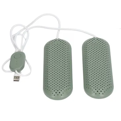Image de Sèche-chaussures USB pour la maison, la résidence universitaire et les adultes, désodorisant, avec minuterie, vert olive
