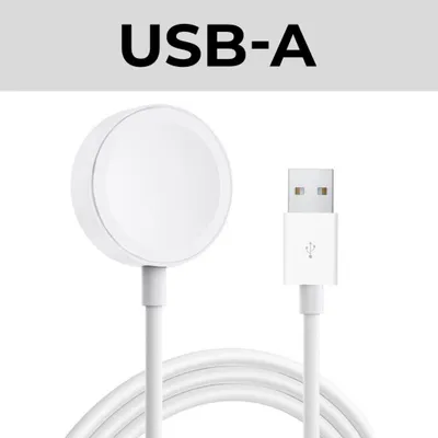 Produktbild von Strap-it Ladegerät geeignet für Apple Watch – magnetisches Ladekabel mit USB-A-Anschluss (weiß)