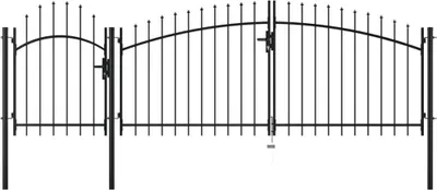 Obrázek produktu pro Zahradní brána Woerden ocel 1,25 x 4 m černá