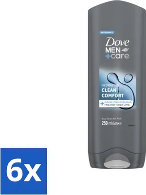 Produktbild von Dove Duschgel Men+ Care Clean Comfort 250 ml - Vorteilspack - 6 Stücke