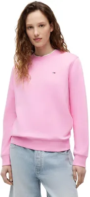 Immagine prodotto di Maglione da donna Tommy Jeans, girocollo, colore oro (motivo "Pink Daisy"), taglia S