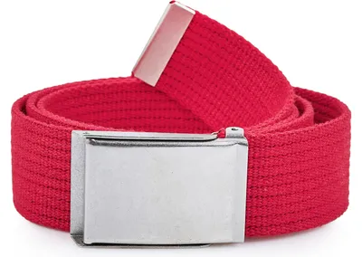 Image de Ceinture pour homme Ladeheid en tissu P10 (rouge-argent, 120 cm (longueur totale 130 cm))