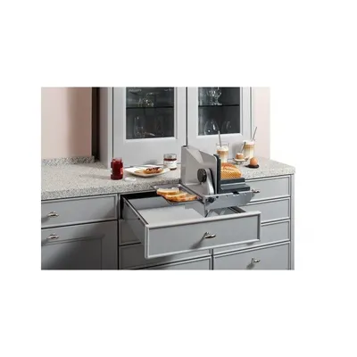 Produktbild von ritter MultiSchneider AES 72 SR-H, Allesschneider, silbermetallic, Schneidgut rechts geführt