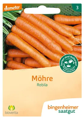 Zdjęcie produktu dla Bingenheimer Saatgut Möhre Robila spät 1 Stück